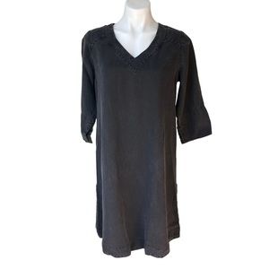 NWOT, Soft Surroundings Positano Getaway Black Tencel Dress, Sz S